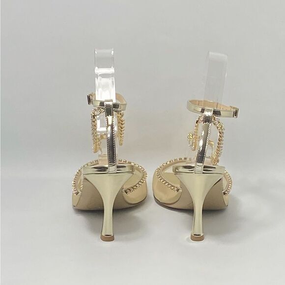 Nalebe Stellar Crystal-Embellished Ankle-Strap Pumps size 38 - Picture 10 of 13